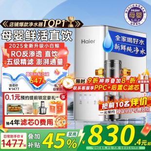政府补贴海尔净水器家用厨房自来水加热一体ro反渗透新款 直饮机