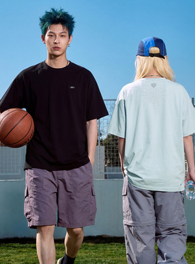 ADERBEN男士骑行短袖t恤流行2026夏季宽松高级黑科技透气反光体恤