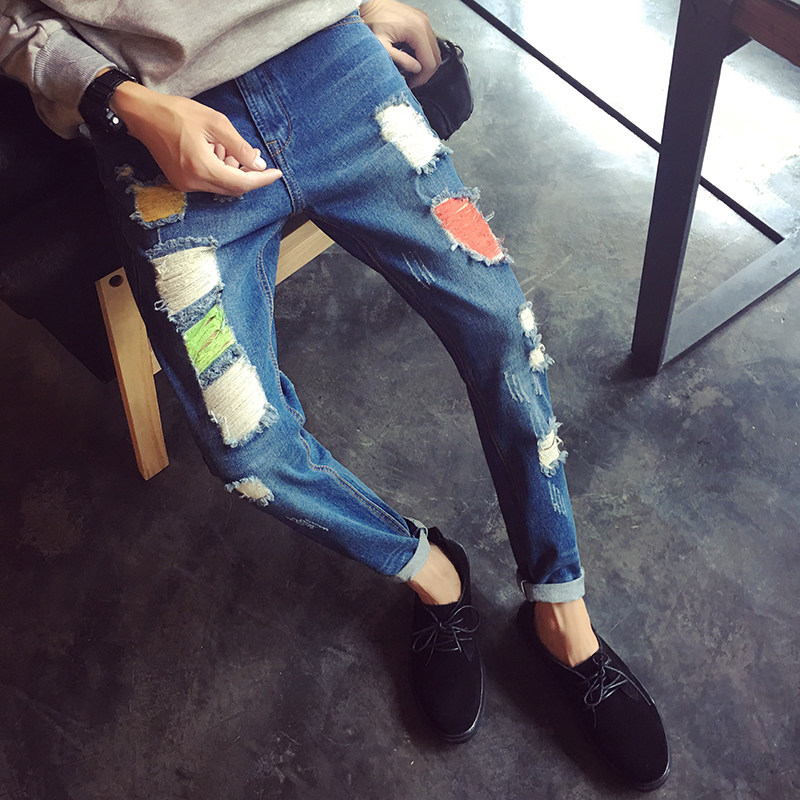 Jeans pour adolescent pieds Slim pour automne - Ref 1482081 Image 3