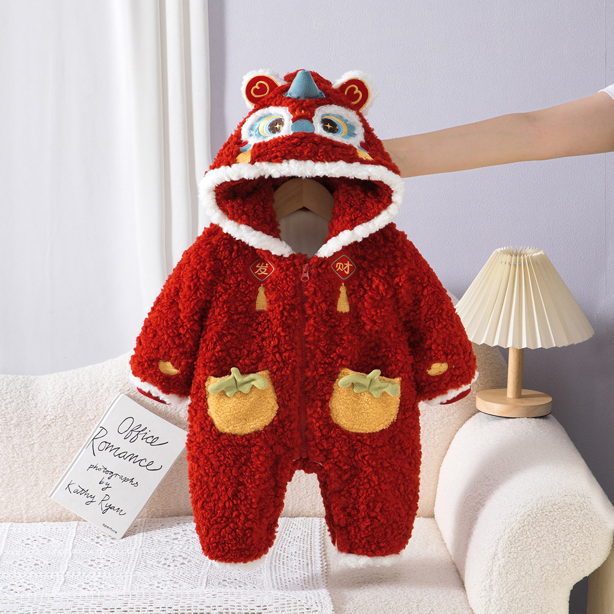 中式婴儿绒面红色连体衣喜庆周岁满月爬爬服加厚新生儿喜庆拜年服,童装/婴儿装/亲子装,连身衣/爬服/哈衣,淘宝优惠券,粉丝福利购,淘宝优惠卷