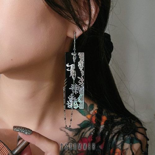 25SUMMER中国风螺钿女精致耳环