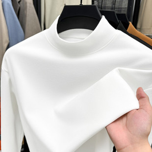 秋冬双面绒长袖 卫衣男士 重磅双面德绒打底衫 轻奢臻品出口法国