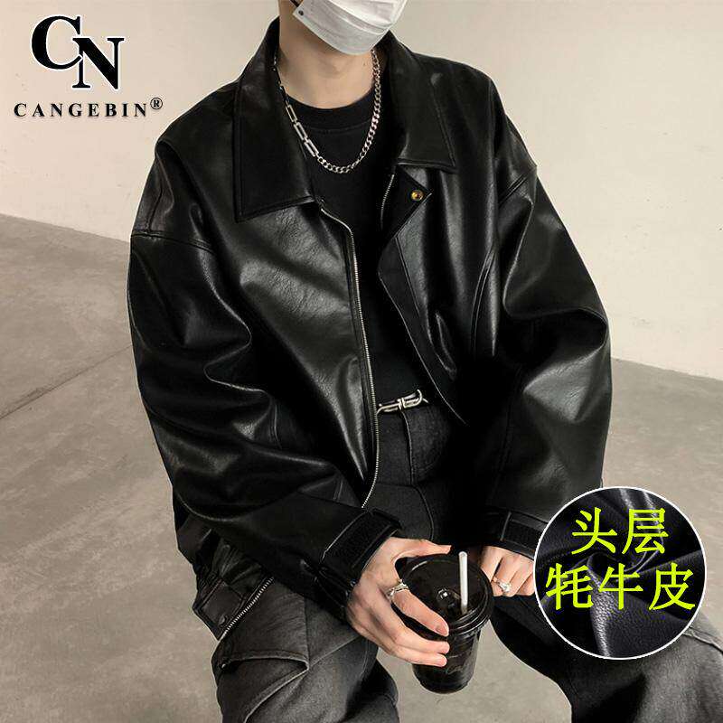 真皮皮衣外套男春秋痞帅机车美式飞行2026新款复古绵羊皮牛皮夹克