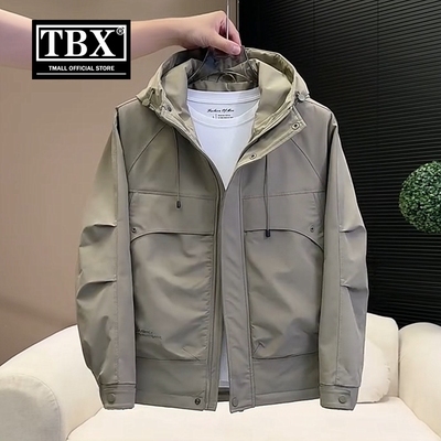 冲锋衣外套男士2025新款爆款春秋季工装连帽夹克男款冬装加厚棉服