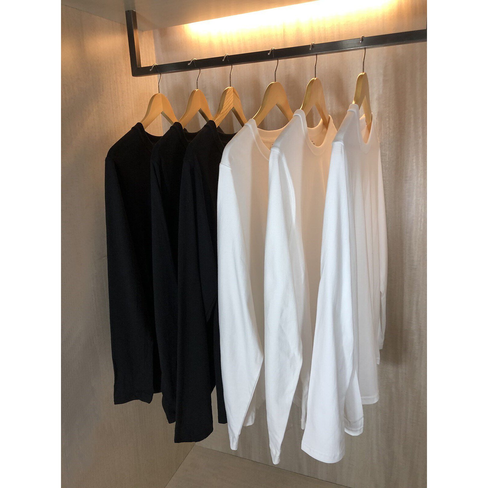 两件装日本重磅200g纯棉长袖T恤男女全棉宽松纯色短袖打底衫潮cx