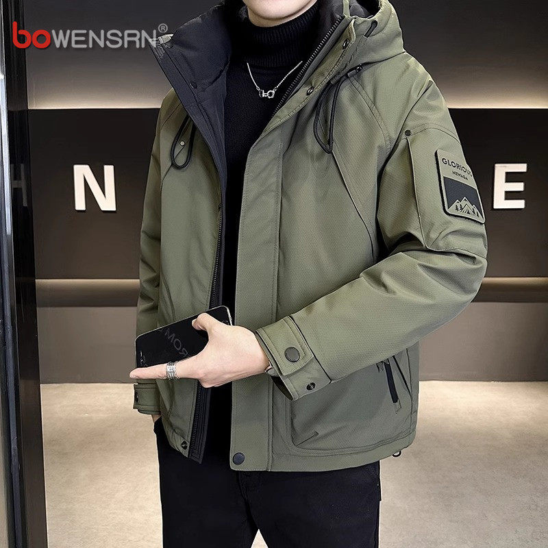 高端冲锋衣羽绒服男士冬季2025年新款高级感防寒工装外套男款冬装