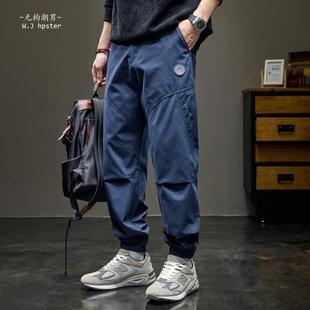 neith 男宽松拼接休闲伞兵裤 BIAS潮牌美式 裤 秋冬百搭束脚工装