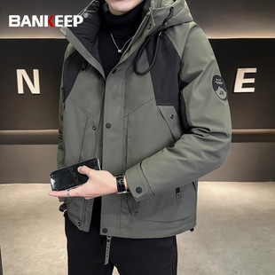 潮牌三合一羽绒服男士冬季2025新款内胆可拆卸冲锋衣外套男款冬装