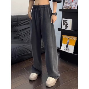 neith 潮牌休闲卫裤 BIAS重磅水洗直筒运动裤 宽松大码 男春秋款