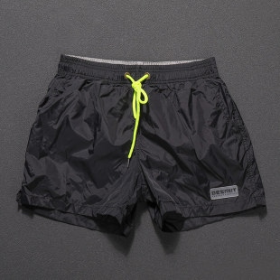 度假游泳装 男士 备 速干可下水沙滩短裤 潮牌亮黄色跑步健身运动短裤
