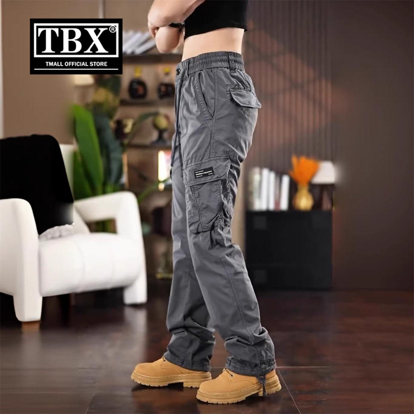 美式户外工装裤男士2026新款春季男裤多口袋直筒休闲裤子男款春装