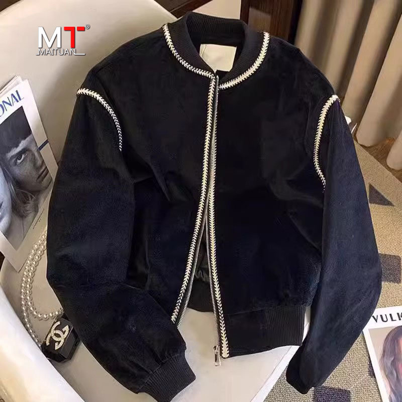 潮牌外套男士春秋冬季2025新款高级感痞帅黑色棒球服男款休闲夹克