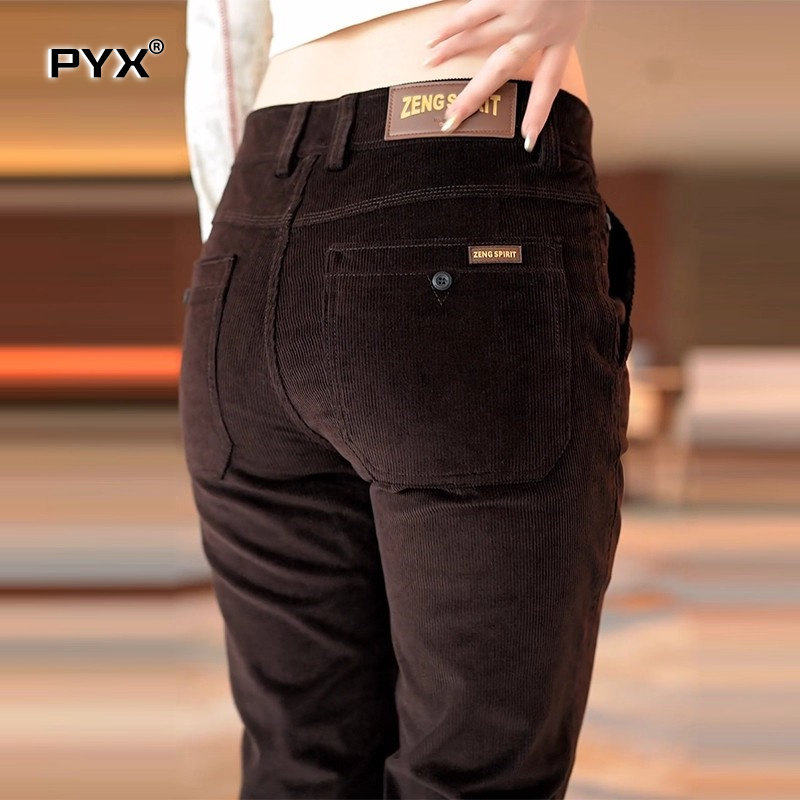 高端灯芯绒休闲裤子男士2025新款秋冬季加厚男裤修身直筒长裤男款