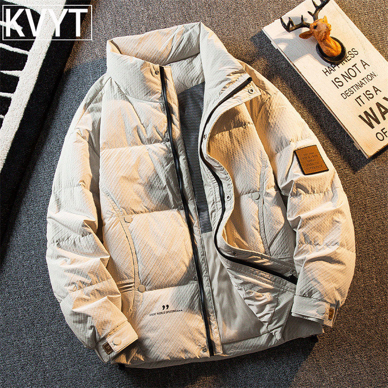 加厚羽绒棉服男款2026年冬季新款高级感保暖立领防风夹克男外套潮