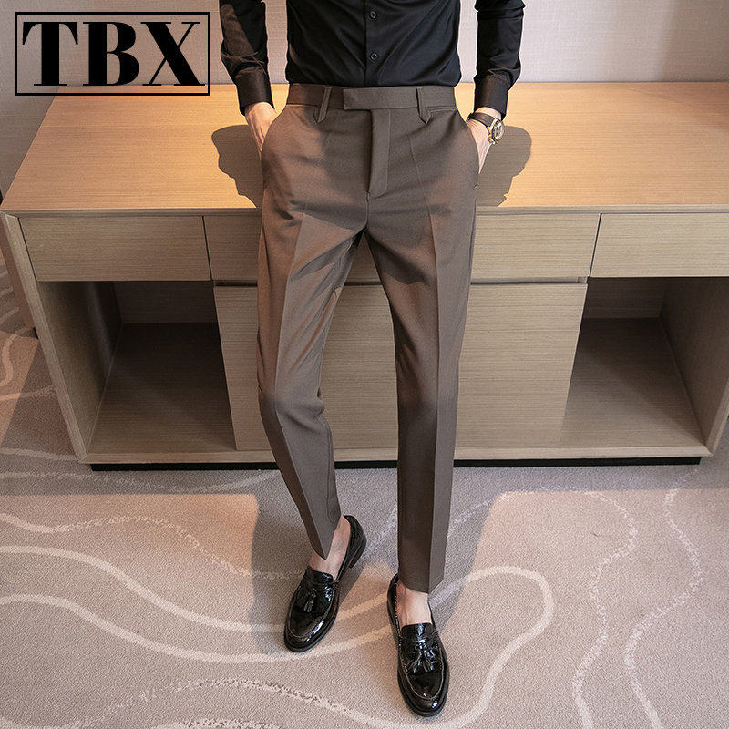 高级感休闲西裤男士2026新款夏季薄款男裤商务西装裤子男款春秋冬