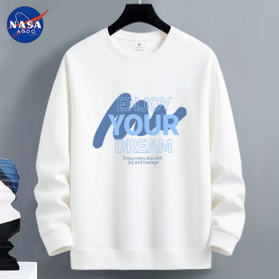 内搭打底衫 加绒加厚秋冬青少年学生长袖 潮 2025新款 NASA棉卫衣男士