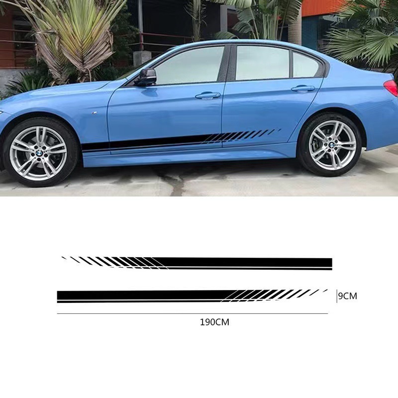 包邮车身遮划痕遮盖腰线通用运动个性装饰贴车门贴纸汽车长条拉花