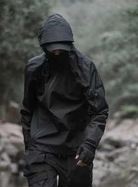 隐蔽者户外gorpcore机能防风防水冲锋衣男国潮牌工装夹克山系外套
