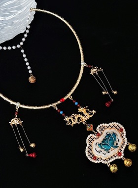 古风汉服璎珞流苏项圈马面裙国风项链明制婚服旗袍配饰秀禾服颈圈