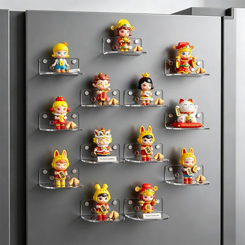 亚克力盲盒收纳展示架磁吸免打孔