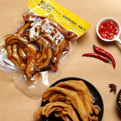 柏项粿泡鸭爪网红泡鸭爪奶茶店香脆鸭脚龙岩客家风味卤味休闲零食