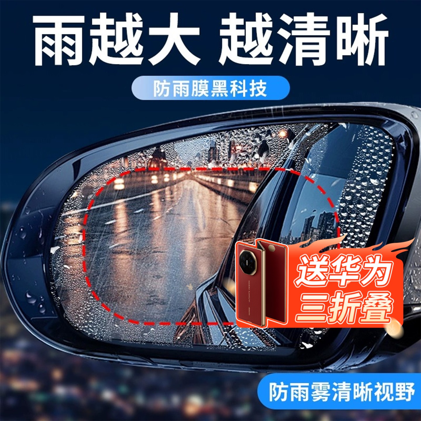 汽车后视镜防雨膜防雾