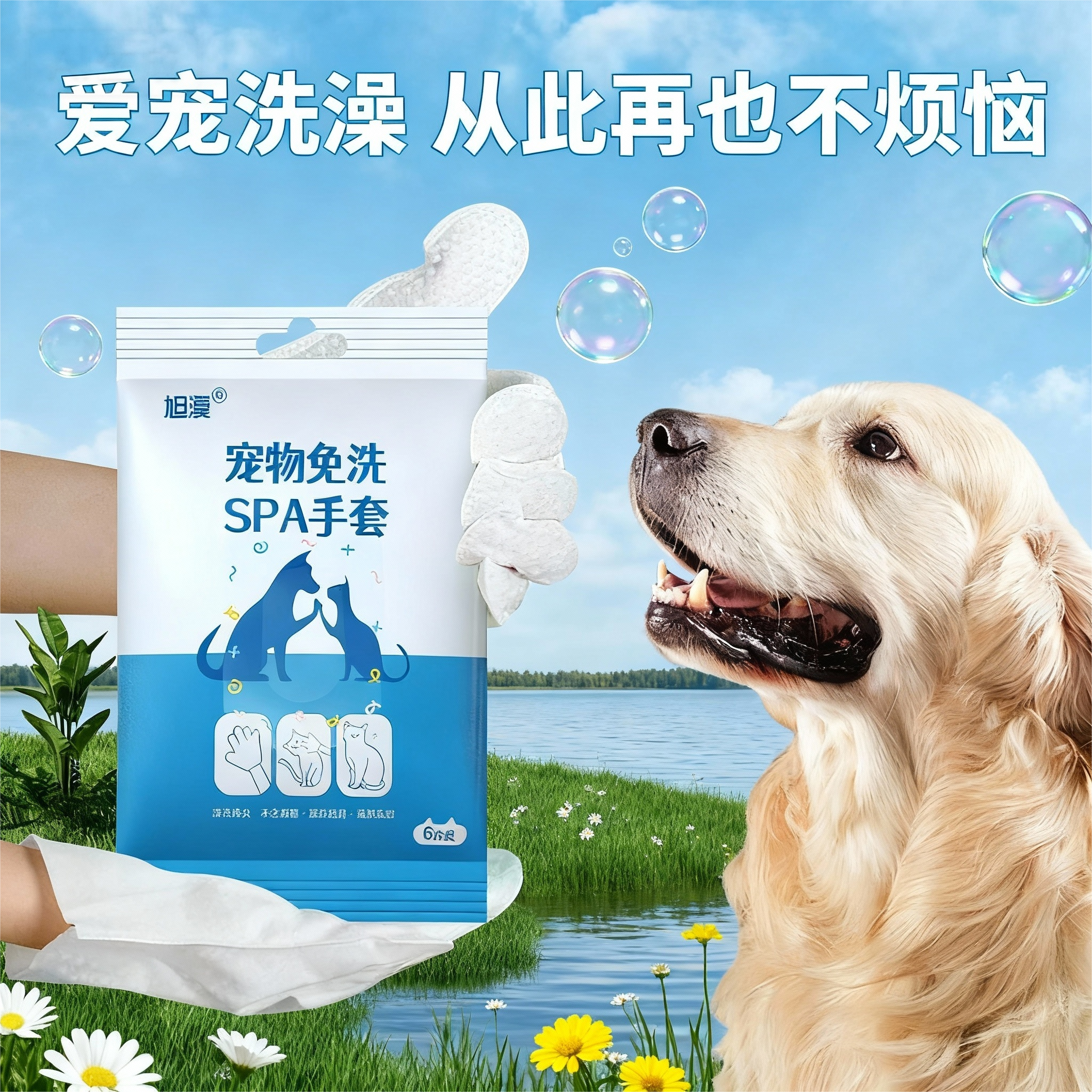 宠物清洁手套免洗手套