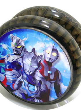 回旋型敖丙溜溜球双灯奥特特工悠悠球恐龙玩具儿童礼物明黑球A