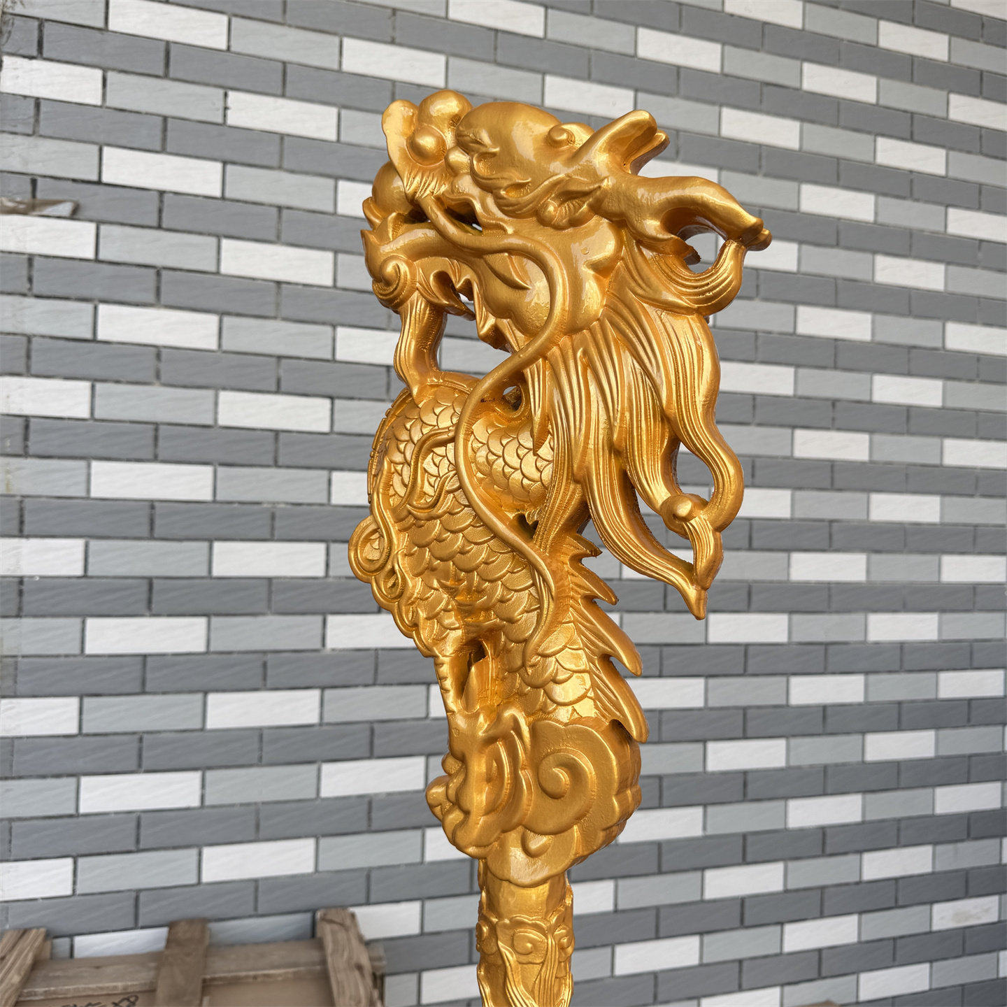 九龙拐木雕龙拐凤拐单龙龙杖凤杖