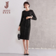 场合时髦修身 高端洋气小香风连衣裙女秋冬2025新款 正式 黑色长裙