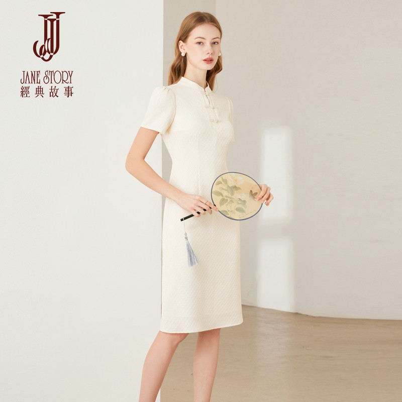 改良新中式旗袍连衣裙女减龄图片