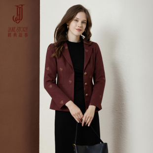 外套女2025新款 高端气质复古西装 收腰薄西服小个子 故事秋季 经典