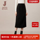 时尚 经典 故事高腰黑色半身裙女秋冬2025新款 休闲编织呢半身长裙