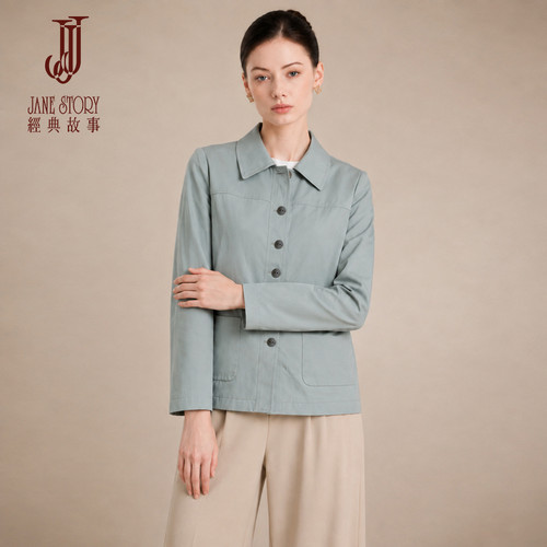 翻领风衣女小个子行政外套