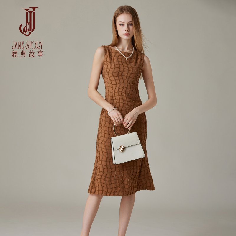 高端独特气质宴会连衣裙女夏季2025新款掐腰背心裙小个子无袖裙子