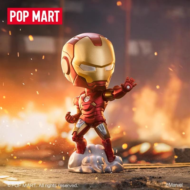 POPMART 漫威无限传奇系列盲盒蜘蛛侠钢铁侠手办潮玩摆件