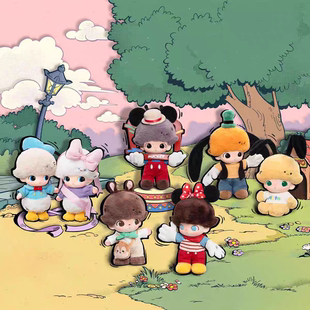 POPMART泡泡玛特DIMOO 迪士尼系列搪胶脸毛绒钥匙扣盲盒 WORLD