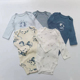 纯棉宝宝信封领哈衣BB套头衫 外贸carter卡特婴儿长袖 包屁衣5件装