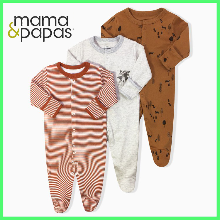 ins风包脚爬服连体衣防抓脸3件装