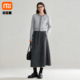 灰色毛呢半身裙女2025新款 冬a字高腰小个子长裙长款 秋冬裙子伞裙