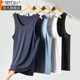 纯色圆领无袖 t恤休闲汗衫 内穿打底衫 60s兰精莫代尔背心男士 春夏季