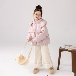 哈依鲁女童冬季轻薄羽绒服儿童中大童小学生白鸭绒时尚洋气外套潮