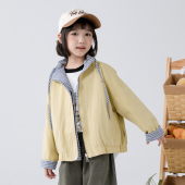 纯棉开衫 女童外套儿童中大童时尚 两面穿上衣 新款 哈依鲁2026春秋季