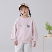 卡通洋气打底衫 女童卫衣儿童中大童宽松时尚 新款 哈依鲁2026春秋季