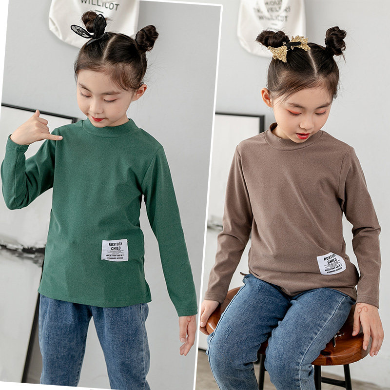 (断码清仓)女童秋冬季德绒打底衫儿童中大童学生高领多色长袖T恤,童装/婴儿装/亲子装,T恤,淘宝优惠券,粉丝福利购,淘宝优惠卷