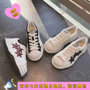 贝壳头真皮小白鞋女春季新款休闲