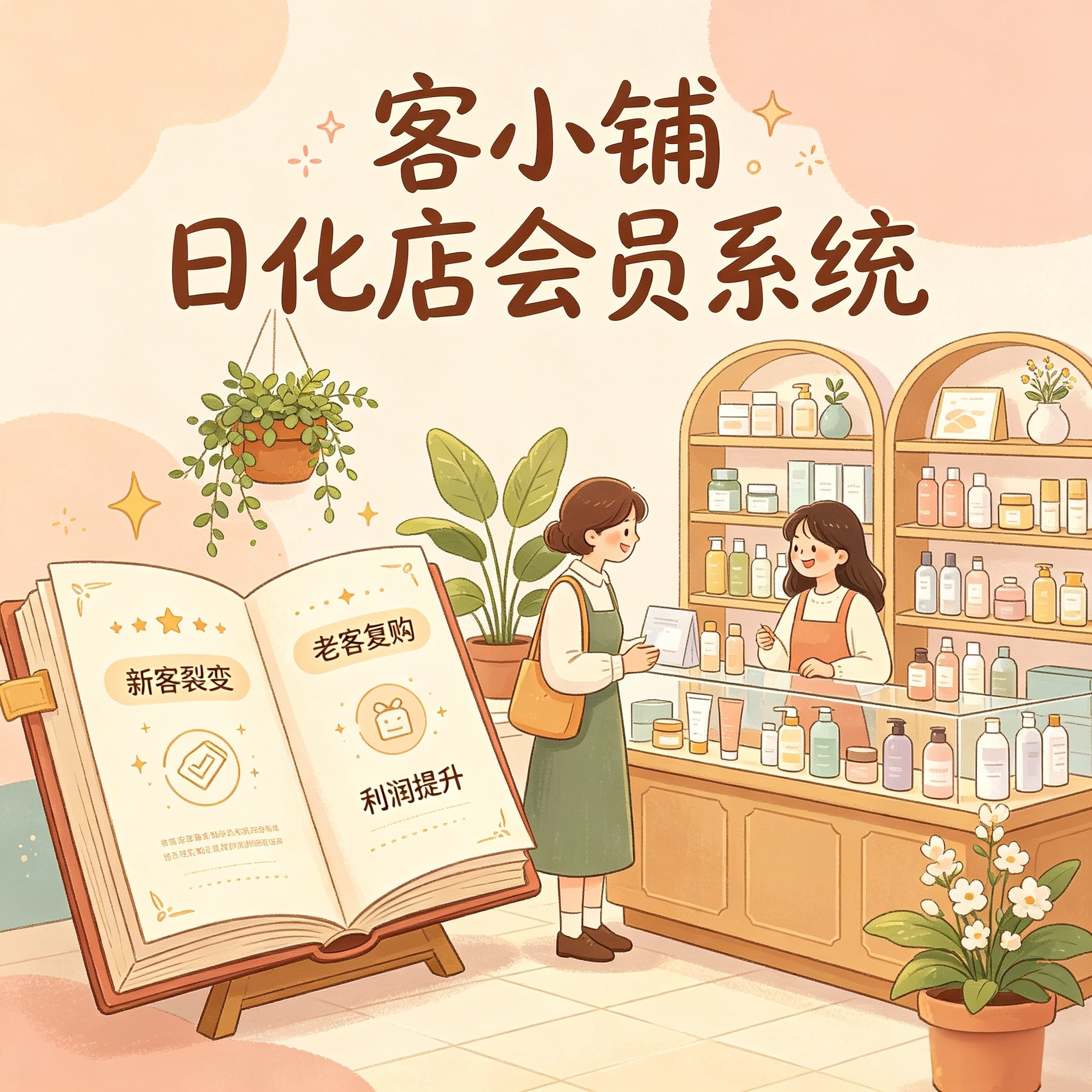 客小铺日化店化妆品店会员管理系统收银积分软件APP微信小程序