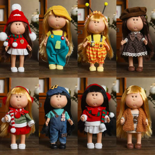 西班牙土豆娃娃24厘米cm娃衣外国娃娃重生娃娃宝拉皇后娃衣背带裤