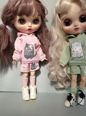 blythe小布娃娃衣服娃衣短裤套装