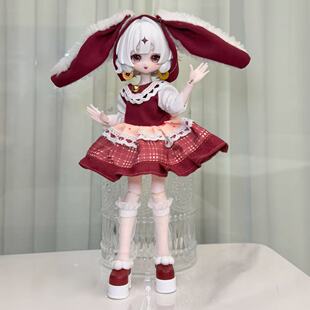 娃衣米甜三代邦倪兔盲盒BJD娃娃8分12分双生光魇11-17厘米衣服